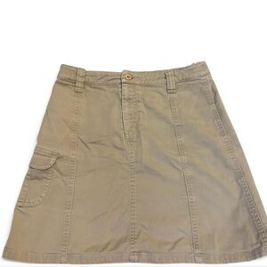 Lands' End Tan A-Line Midi Skirt for Casual Wear